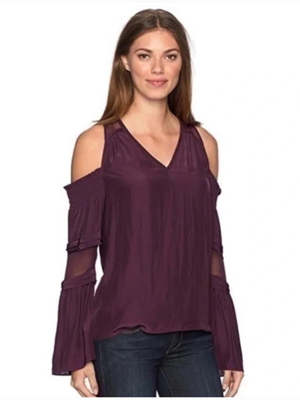 NWT Ramy Brook Cold Shoulder Faretta Blouse